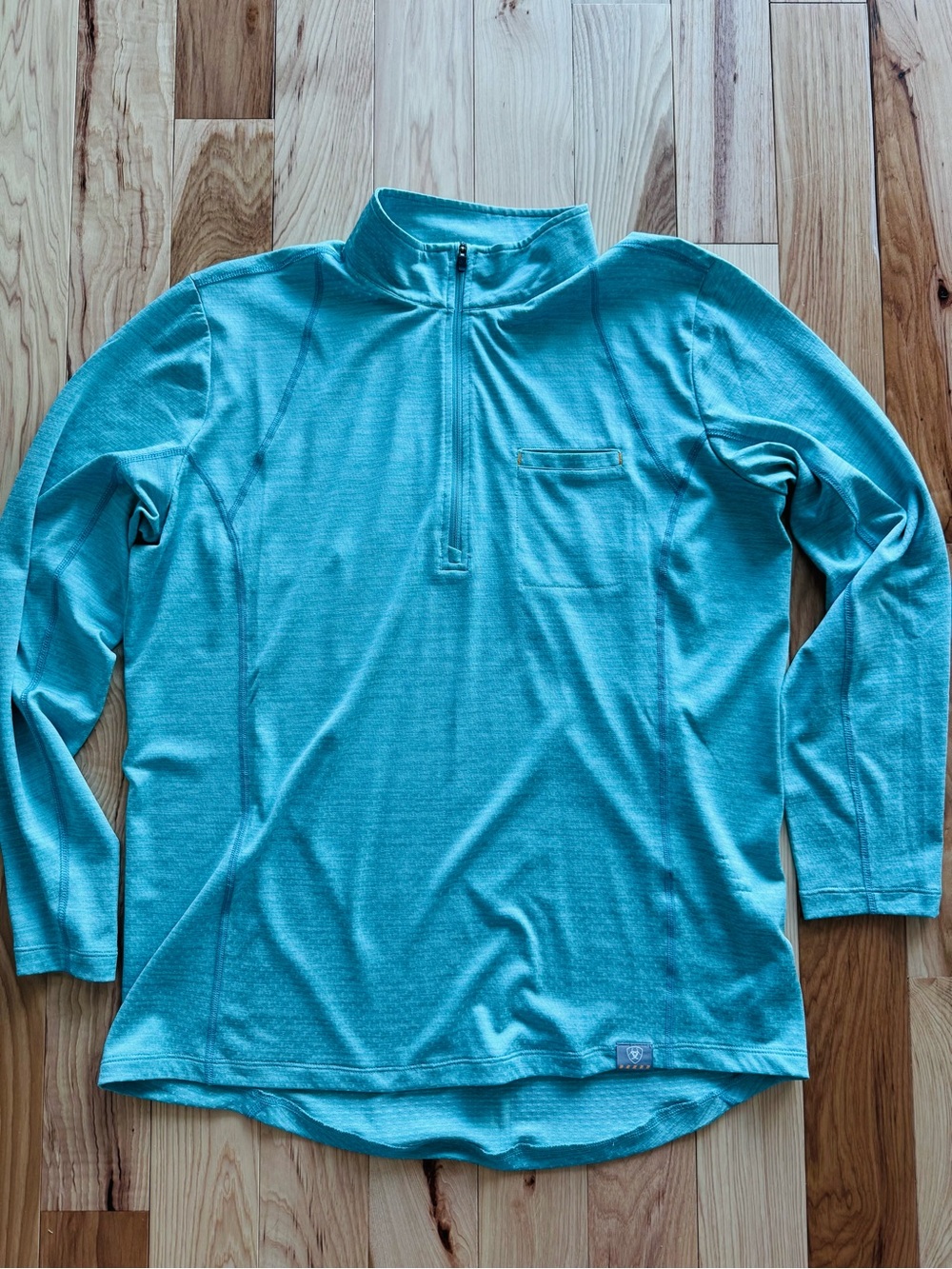 Ariat Teal Long Sleeve Quarter-Zip Top